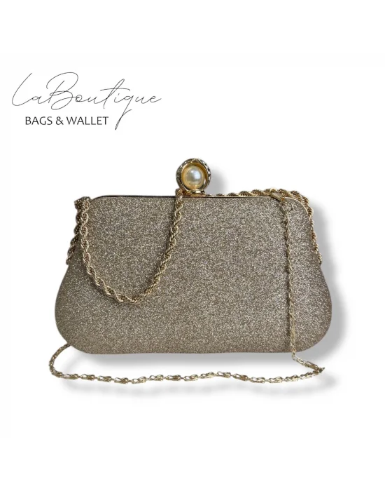 LB ABİYE ÇANTA 25-017 GOLD VİZON