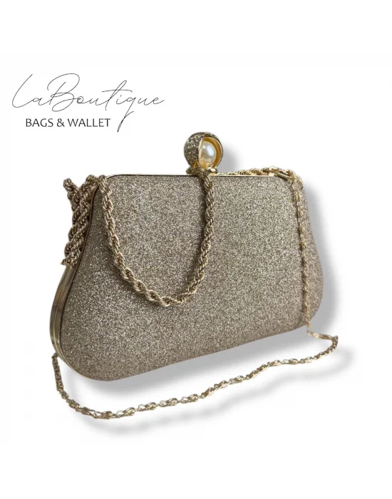 LB ABİYE ÇANTA 25-017 GOLD VİZON