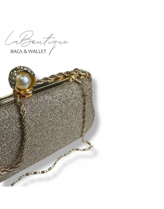 LB ABİYE ÇANTA 25-017 GOLD VİZON