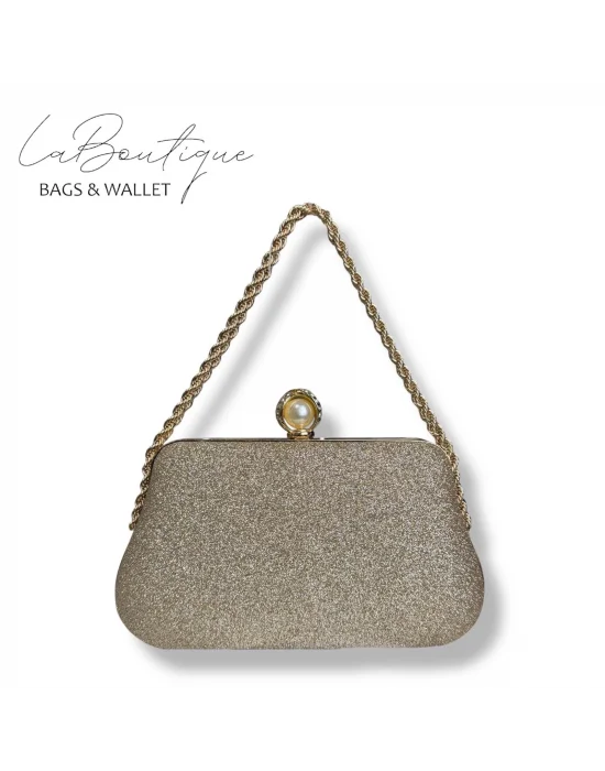 LB ABİYE ÇANTA 25-017 GOLD VİZON