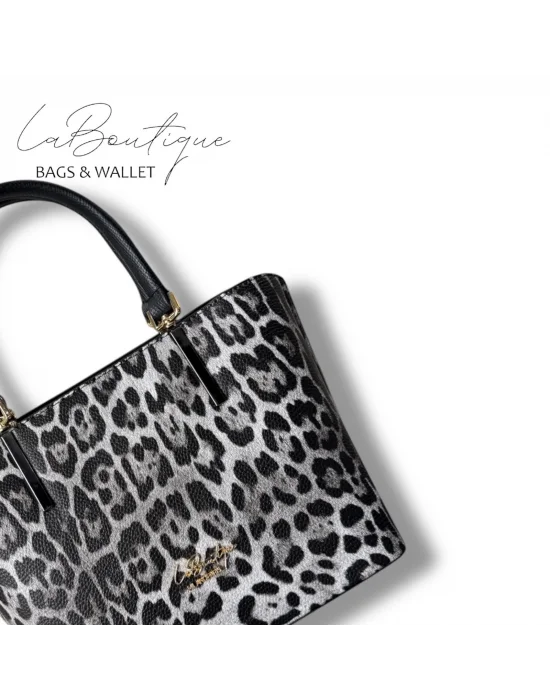 LB ÇANTA 5708 LEOPAR GRİ