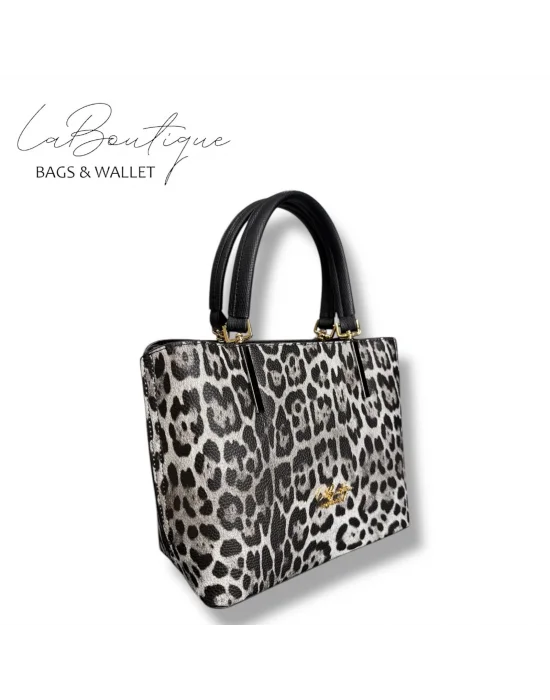 LB ÇANTA 5708 LEOPAR GRİ