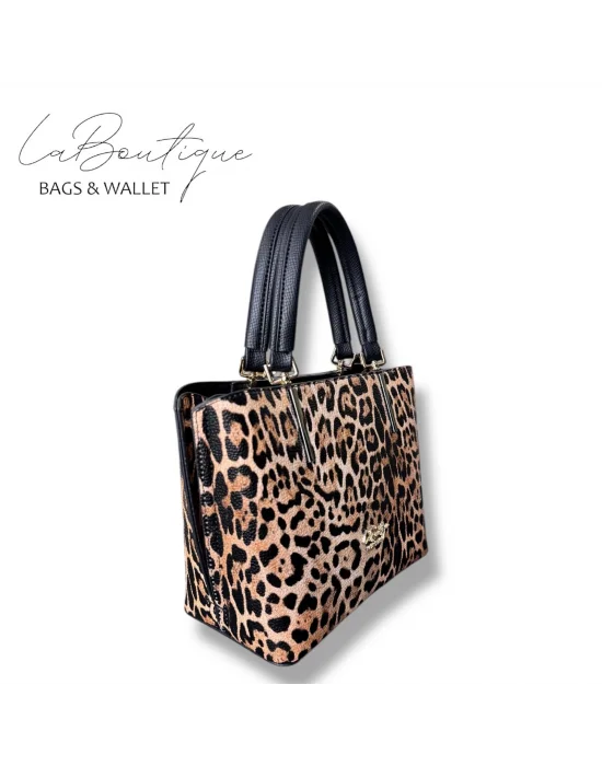 LB ÇANTA 5708 LEOPAR KAHVE