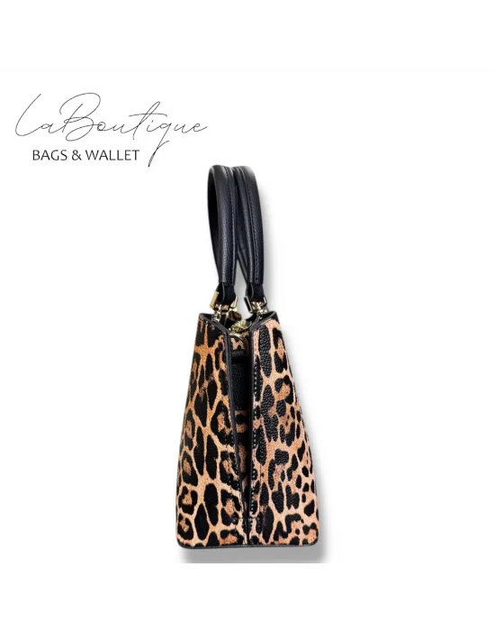 LB ÇANTA 5708 LEOPAR KAHVE