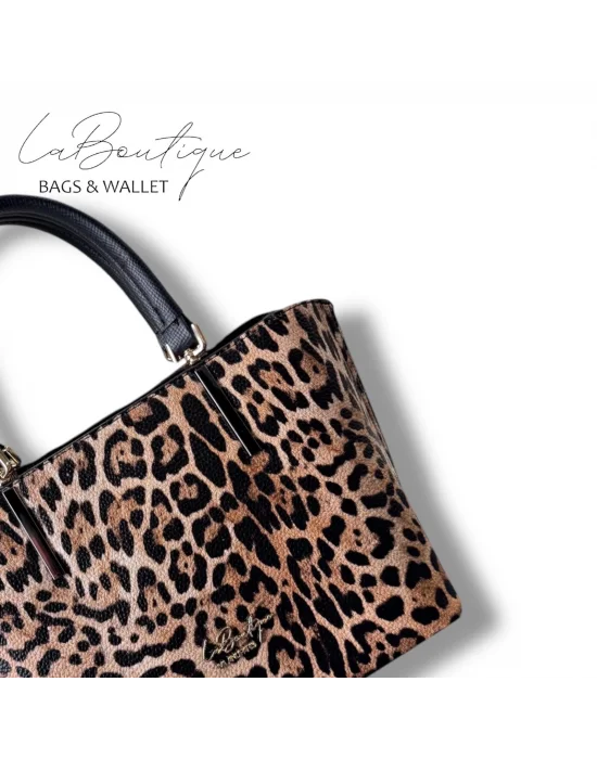 LB ÇANTA 5708 LEOPAR KAHVE