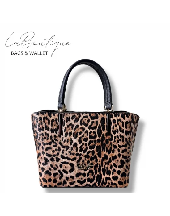 LB ÇANTA 5708 LEOPAR KAHVE