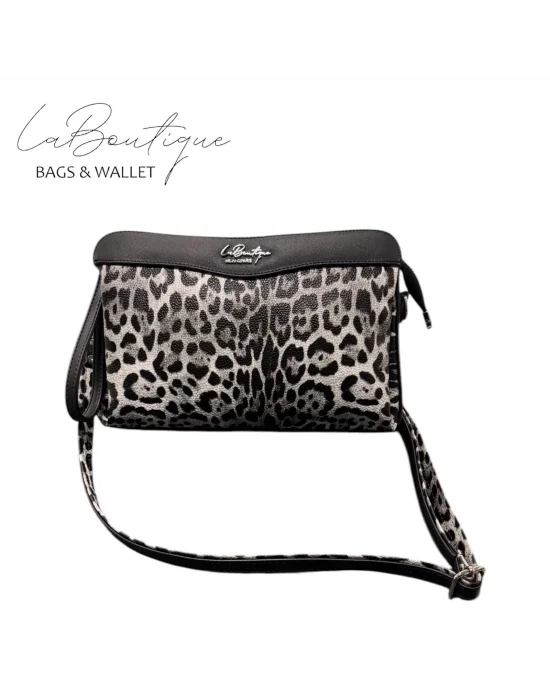 LB ÇANTA - 2106 - LEOPAR GRİ