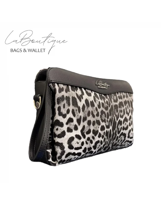 LB ÇANTA - 2106 - LEOPAR GRİ