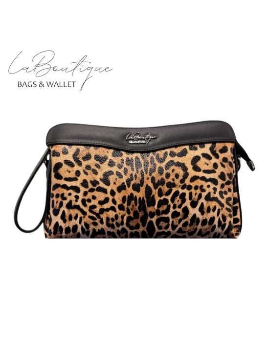 LB ÇANTA - 2106 - LEOPAR KAHVE