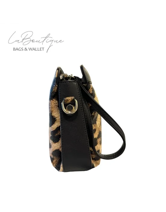 LB ÇANTA 2106 LEOPAR SİYAH ŞERİT