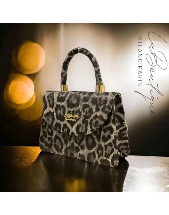 LB ÇANTA-5707 LEOPAR GRİ