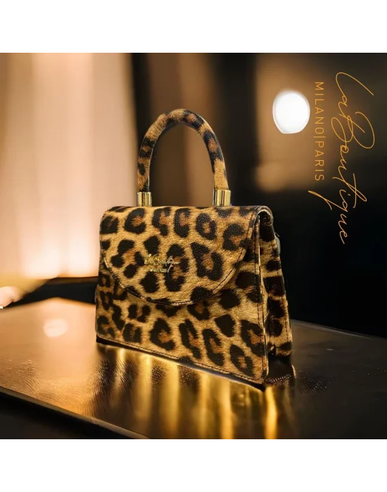 LB ÇANTA-5707 LEOPAR KAHVE