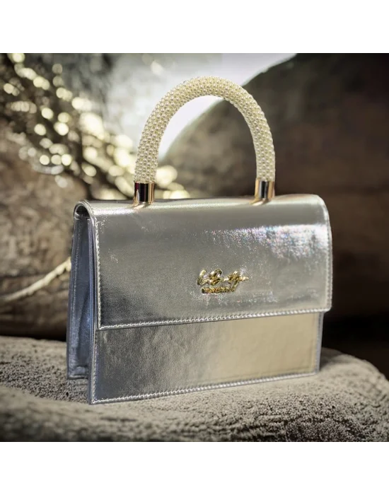 LB ÇANTA 7134 İNCİLİ/ABİYE GÜMÜŞ