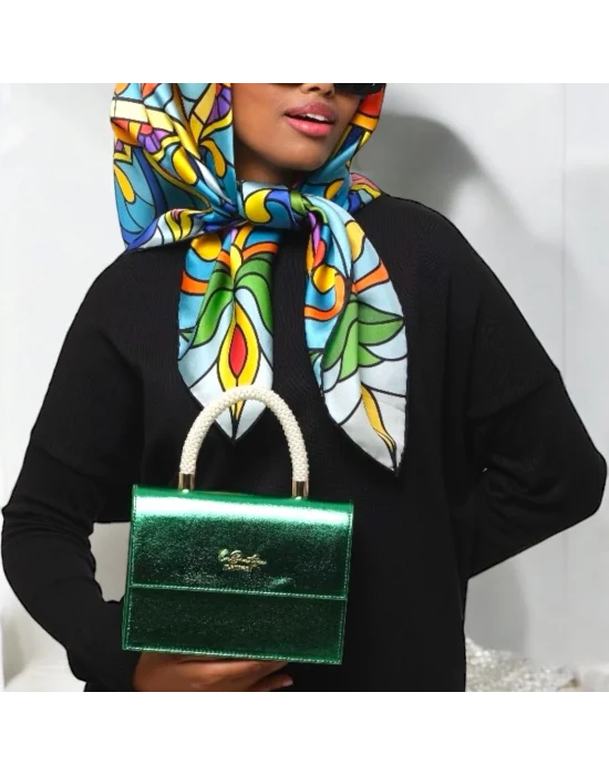 LB ÇANTA 7134 İNCİLİ/ABİYE YEŞİL