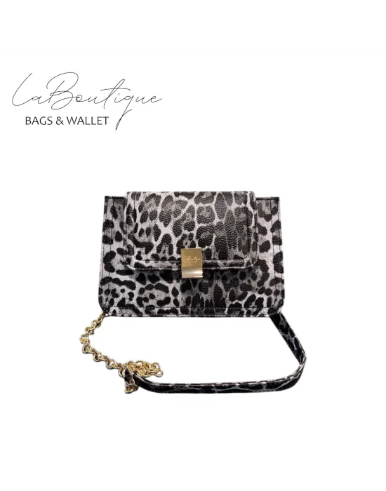 LB ÇANTA 5317 LEOPAR GRİ