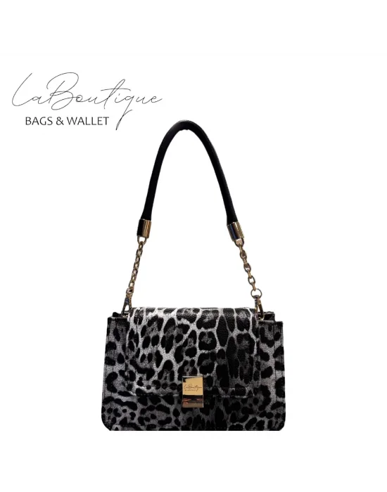 LB ÇANTA 5317 LEOPAR GRİ