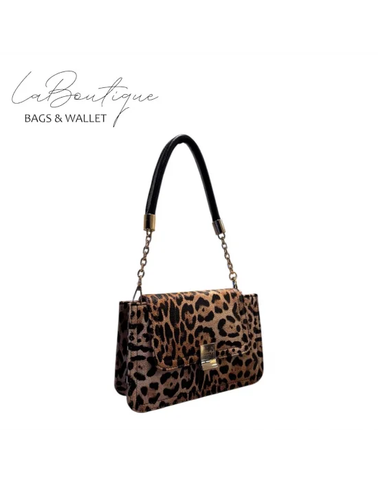 LB ÇANTA 5317 LEOPAR KAHVE