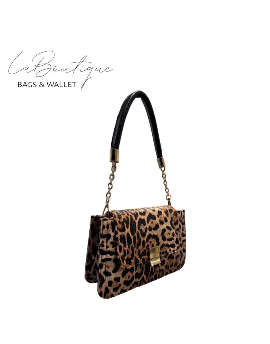 LB ÇANTA 5317 LEOPAR KAHVE