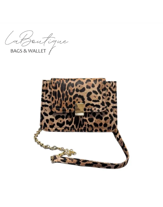 LB ÇANTA 5317 LEOPAR KAHVE