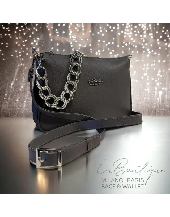 LB ÇANTA 7317 KOYU GRİ