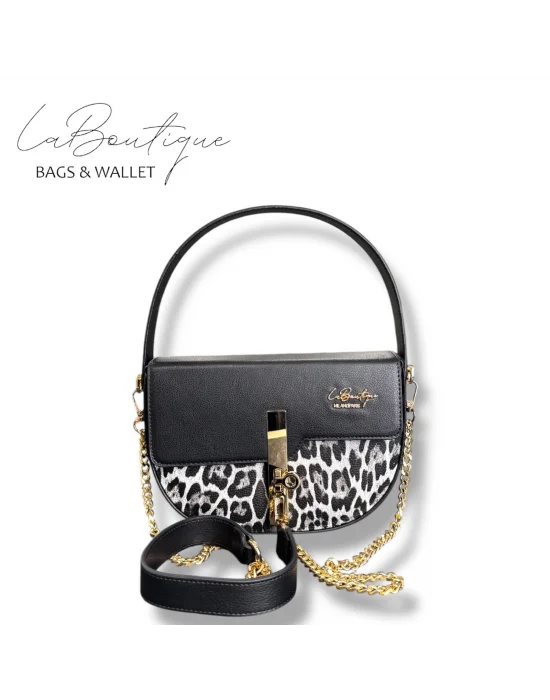 LB ÇANTA 2617 LEOPAR GRİ