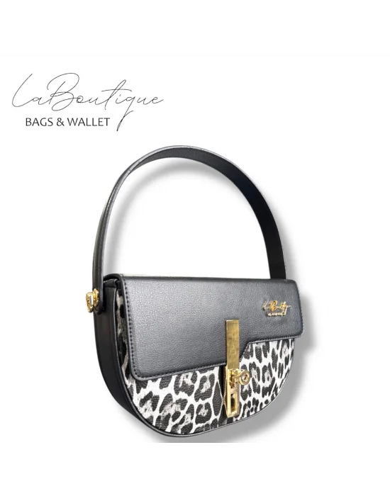 LB ÇANTA 2617 LEOPAR GRİ