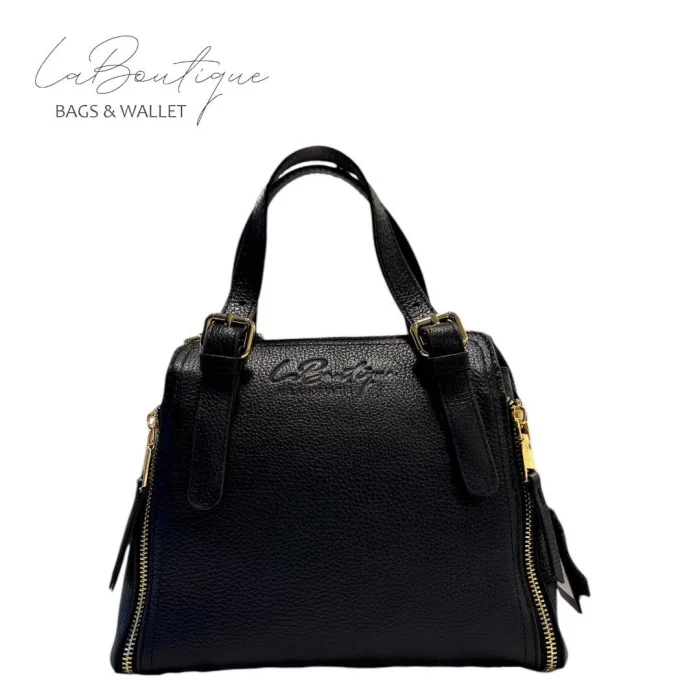 %100 DERİ LB ÇANTA D-2002-SİYAH