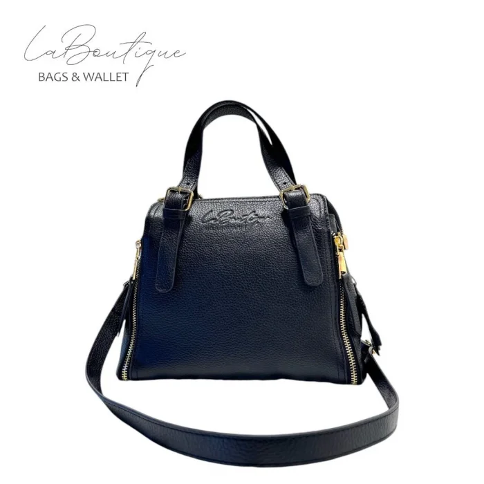 %100 DERİ LB ÇANTA D-2002-SİYAH