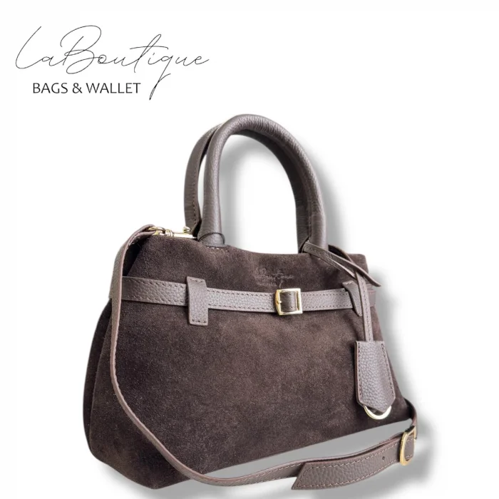 %100 DERİ LB ÇANTA D-2750 SÜET KAHVE