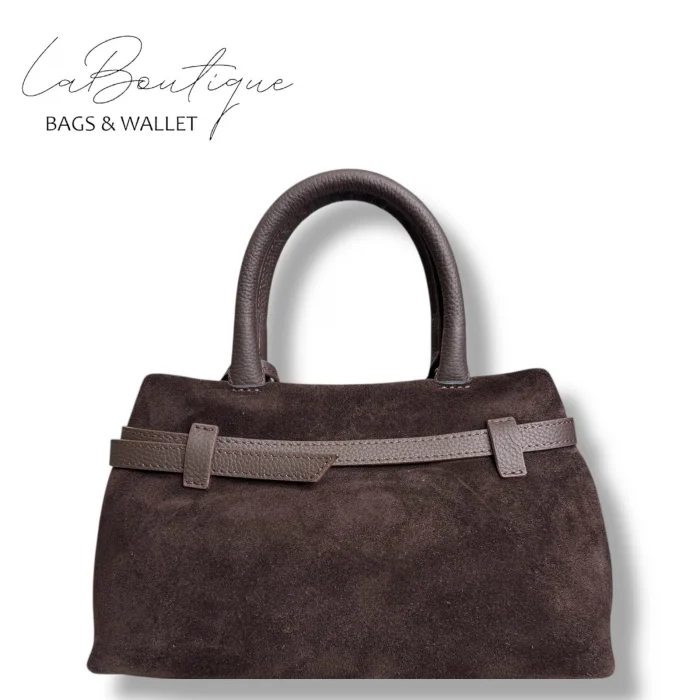 %100 DERİ LB ÇANTA D-2750 SÜET KAHVE