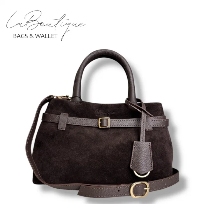 %100 DERİ LB ÇANTA D-2750 SÜET KAHVE