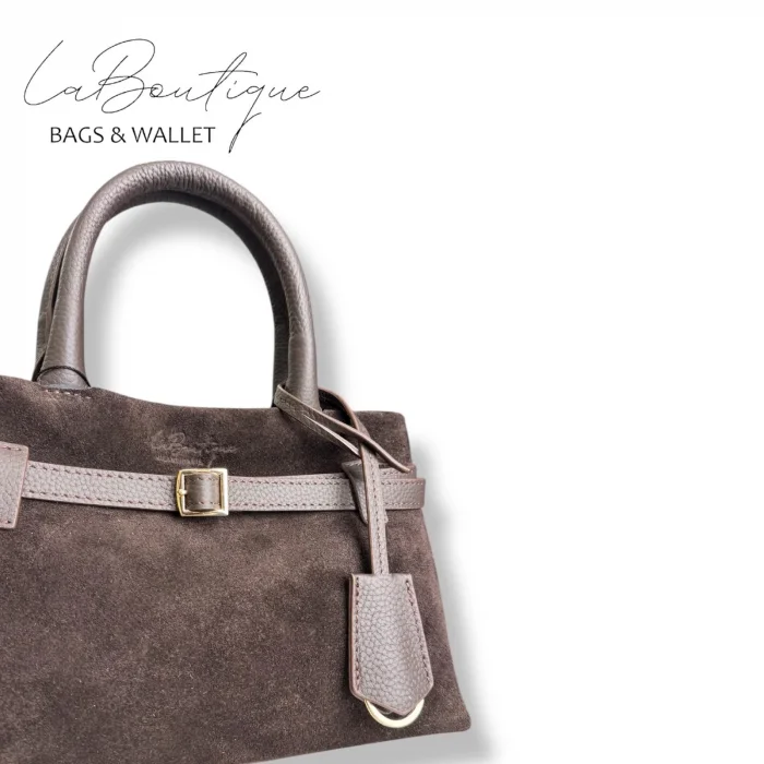 %100 DERİ LB ÇANTA D-2750 SÜET KAHVE