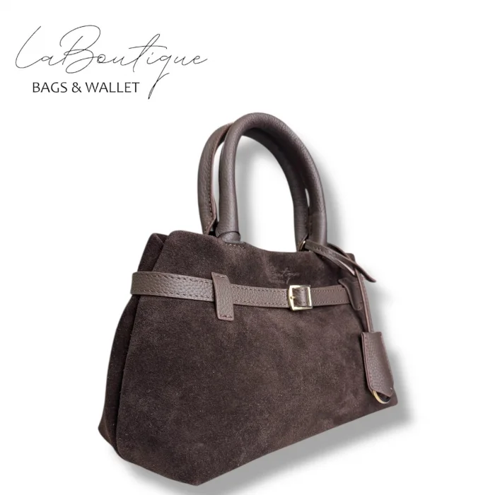 %100 DERİ LB ÇANTA D-2750 SÜET KAHVE