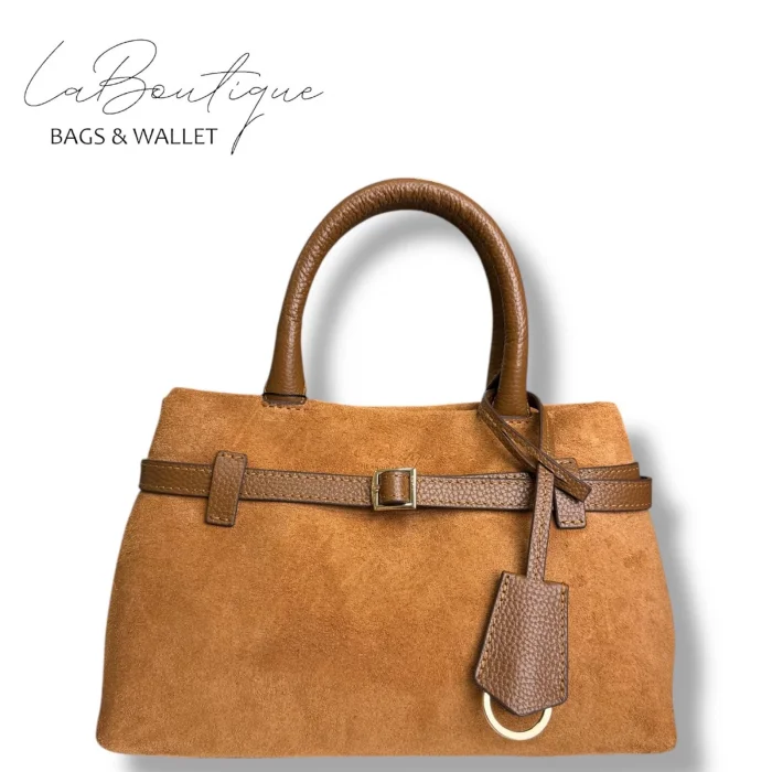 %100 DERİ LB ÇANTA D-2750 SÜET TABA