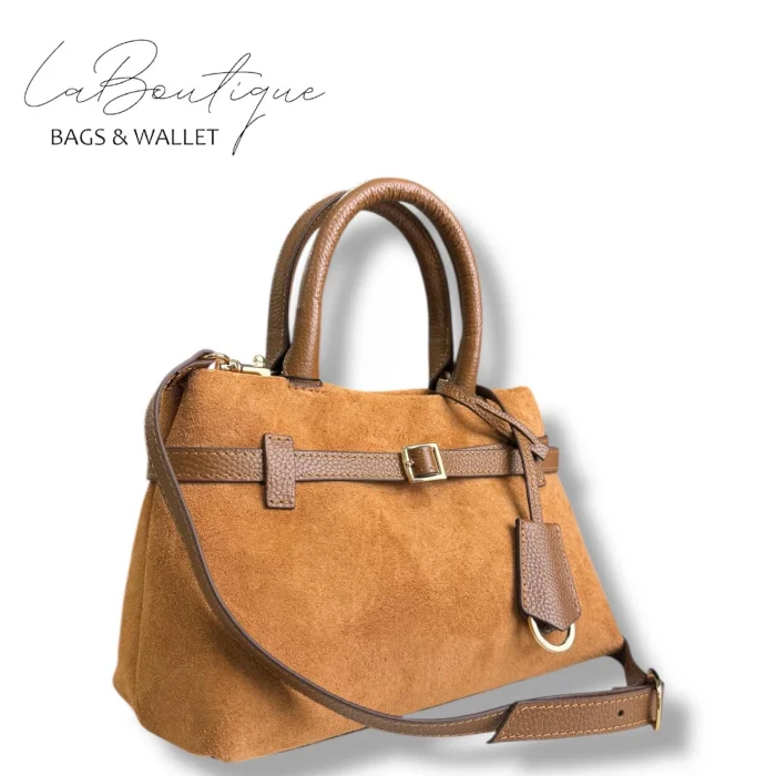 %100 DERİ LB ÇANTA D-2750 SÜET TABA