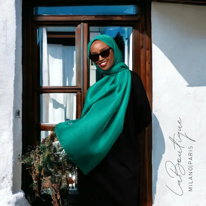 SİMLİ ŞAL - ELMA YEŞİLİ - 70X190