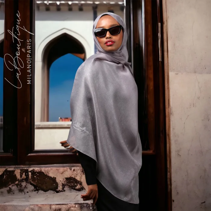 SİMLİ ŞAL - GRİ - 70X190