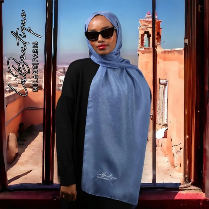 SİMLİ ŞAL - İNDİGO - 70X190