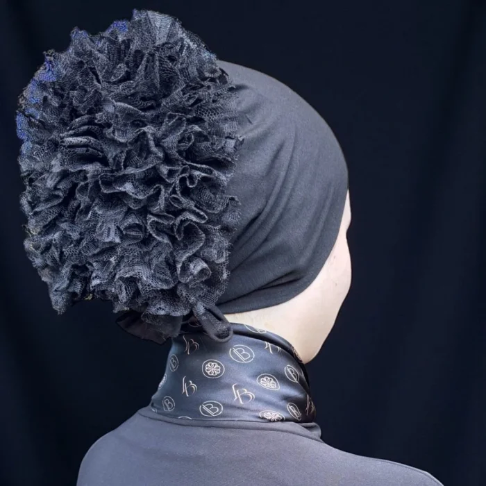 BONE SİLİKONLU FIRFIRLI DİKİŞSİZ SİYAH