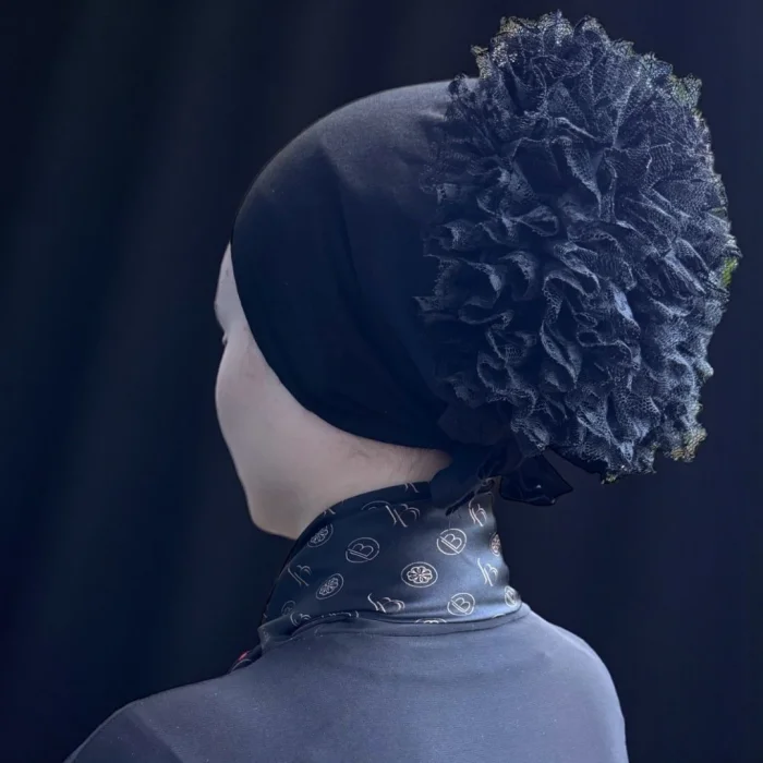 BONE SİLİKONLU FIRFIRLI DİKİŞSİZ SİYAH