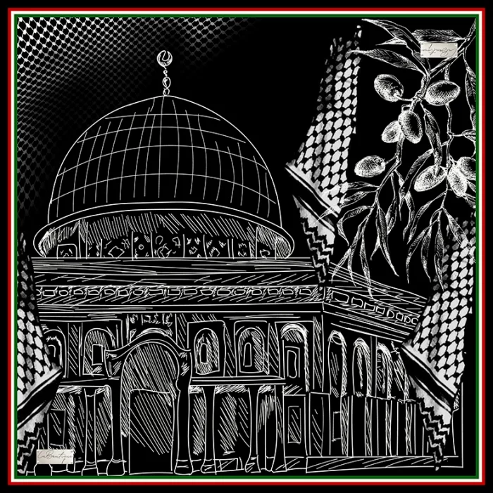 FİLİSTİN SERİSİ %100 SURA İPEK - F109 - 90X90