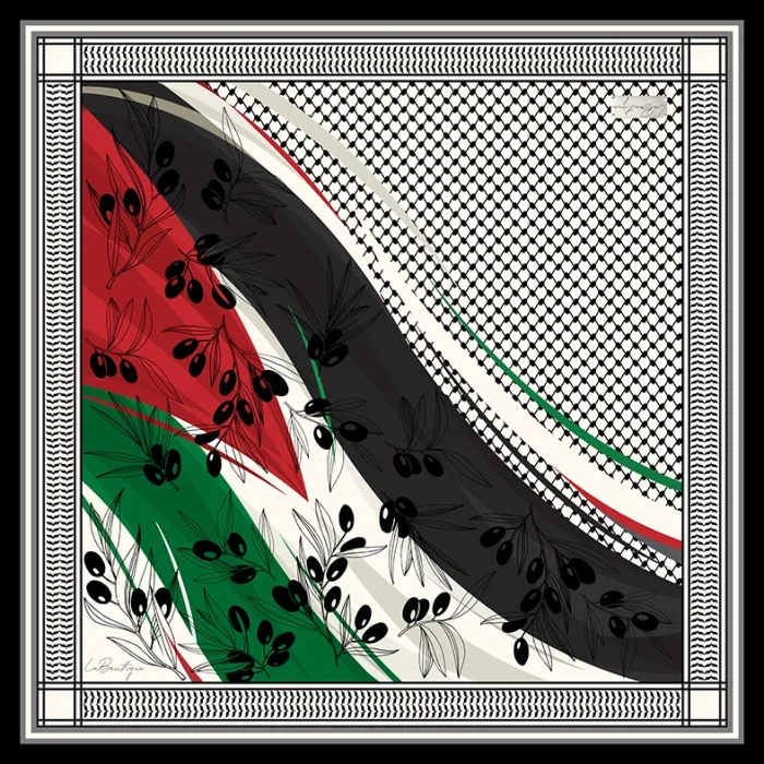 FİLİSTİN SERİSİ %100 TWILL İPEK - F102 - 90X90