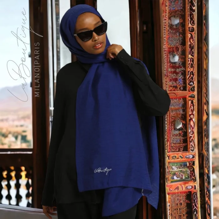 HERBAL BİTKİSEL ŞAL LACİVERT - 70X190