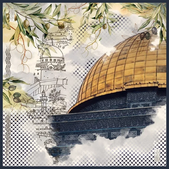 KEFİYE EŞARP F104 90X90 HERBAL/BİTKİSEL