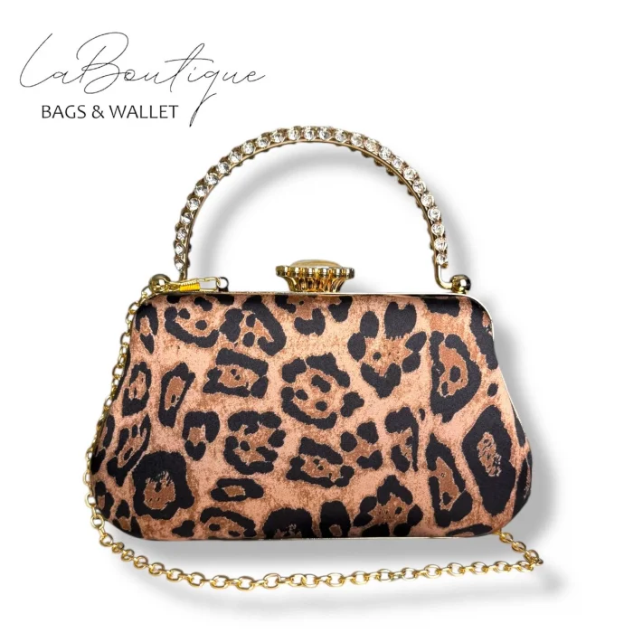 LB ABİYE ÇANTA 25-013 LEOPAR