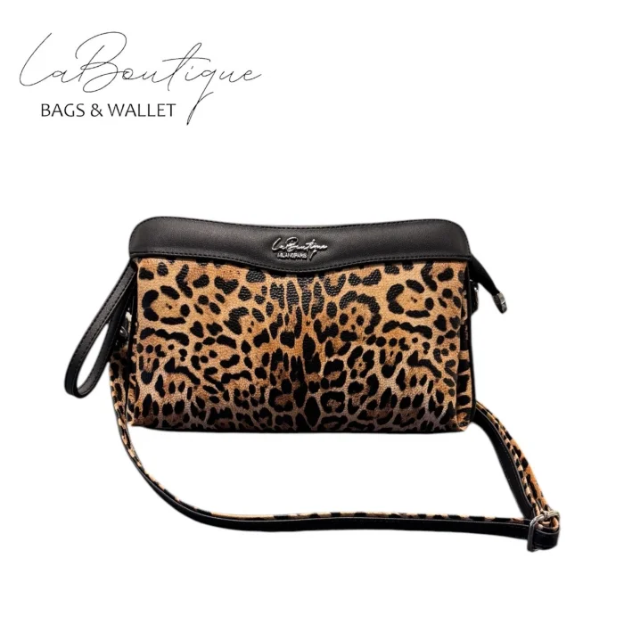 LB ÇANTA - 2106 - LEOPAR KAHVE