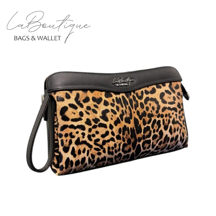 LB ÇANTA - 2106 - LEOPAR KAHVE