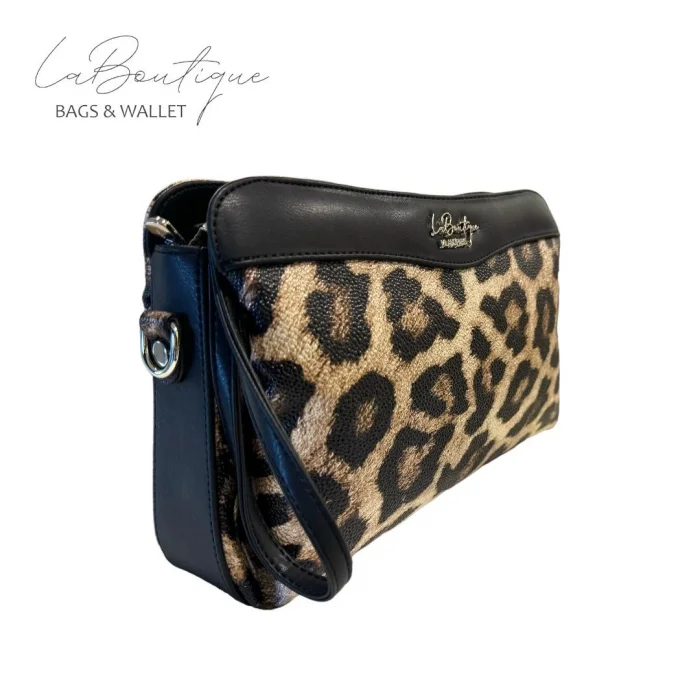 LB ÇANTA 2106 LEOPAR SİYAH ŞERİT