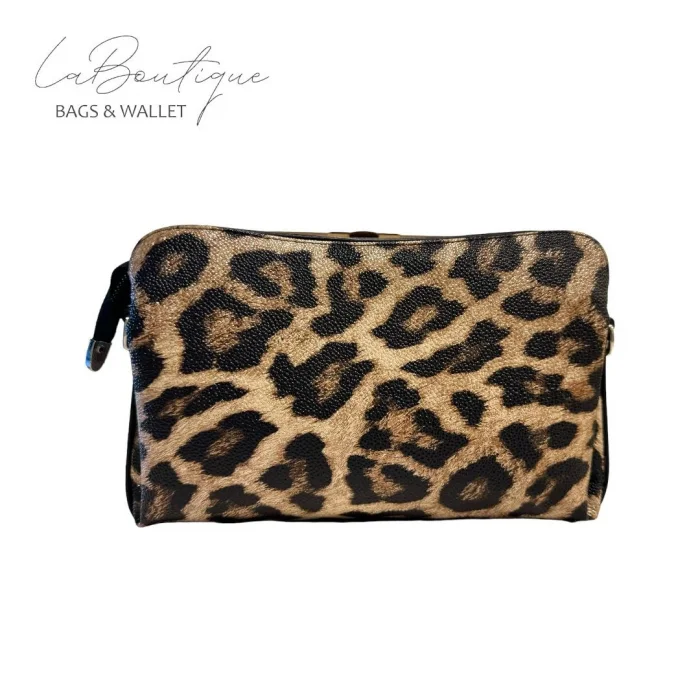 LB ÇANTA 2106 LEOPAR SİYAH ŞERİT