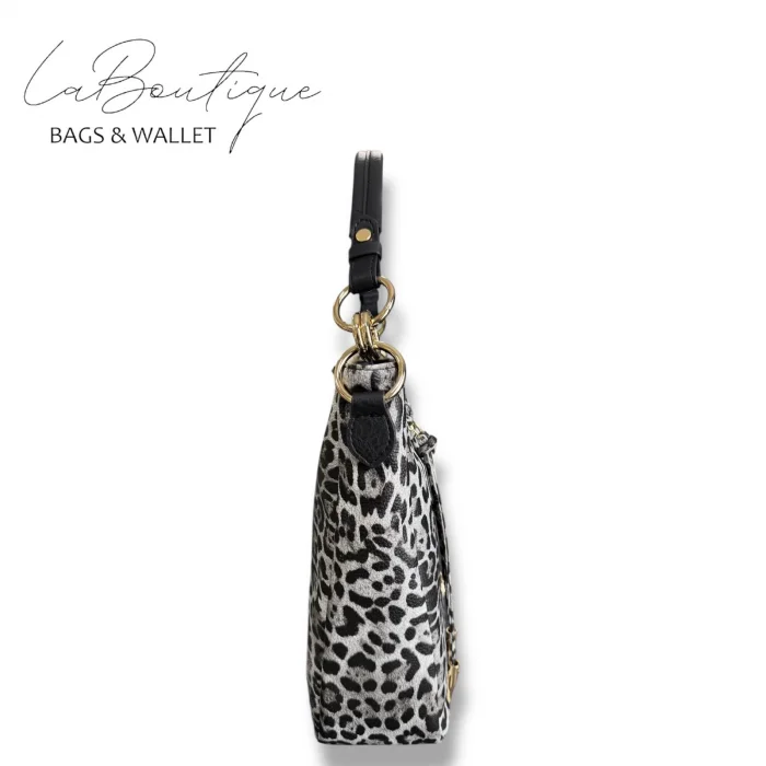 LB ÇANTA 9018 LEOPAR GRİ